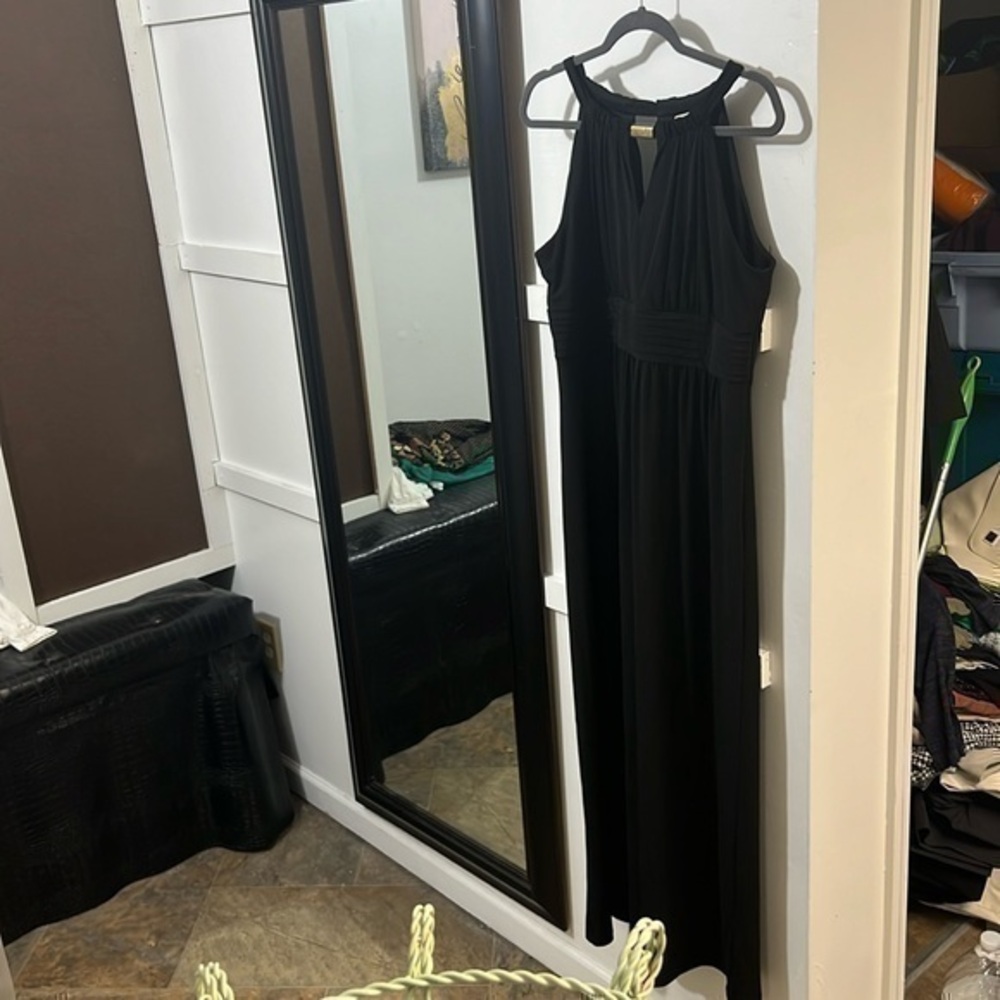 Soho apparel size large black dress with gold detail
